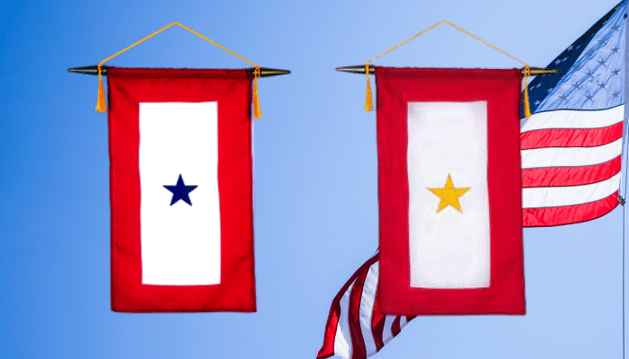 Gold star and blue star banners