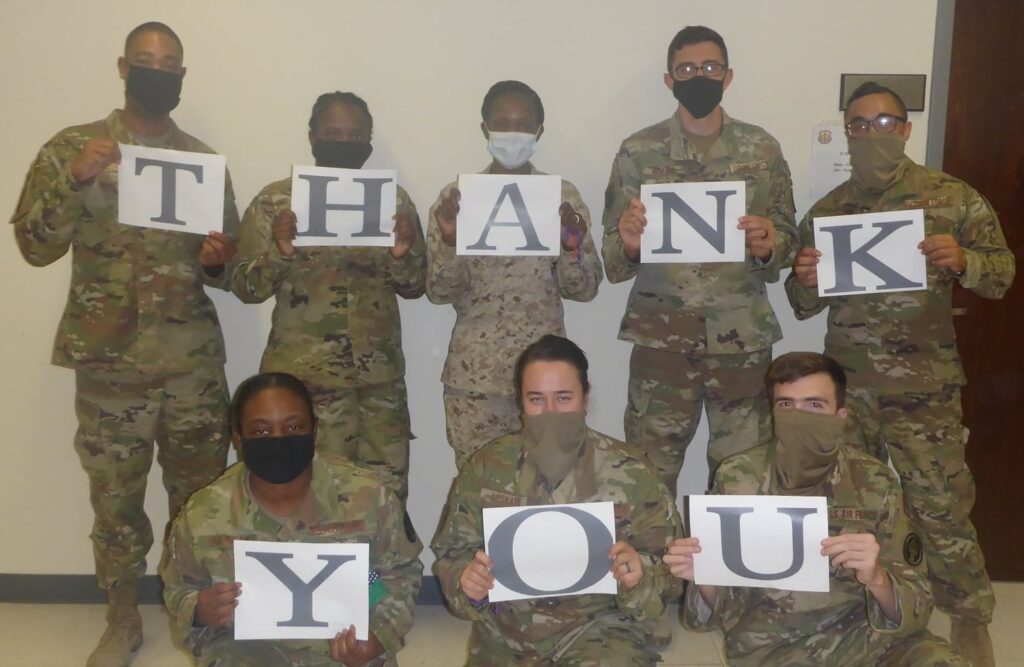 A thank you from Service Members who have been or are currently deployed during this pandemic 