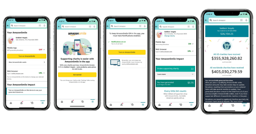 How to use AmazonSmile on mobile