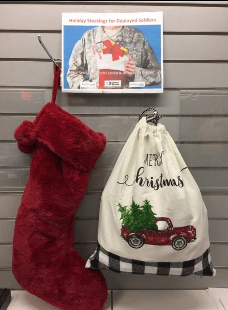 Holiday stocking drive at United Rentals