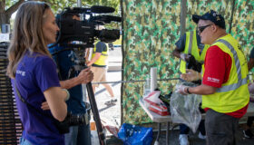 Volunteer and Veteran Jeremy Lam interviewed by Click Orlando about the Military & Veteran Food Distribution