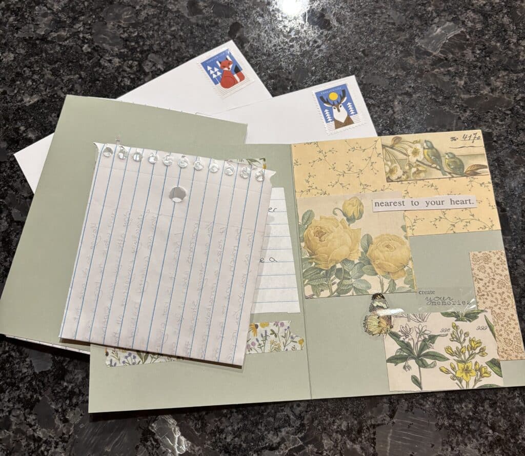 Cards from me volunteering for the first time